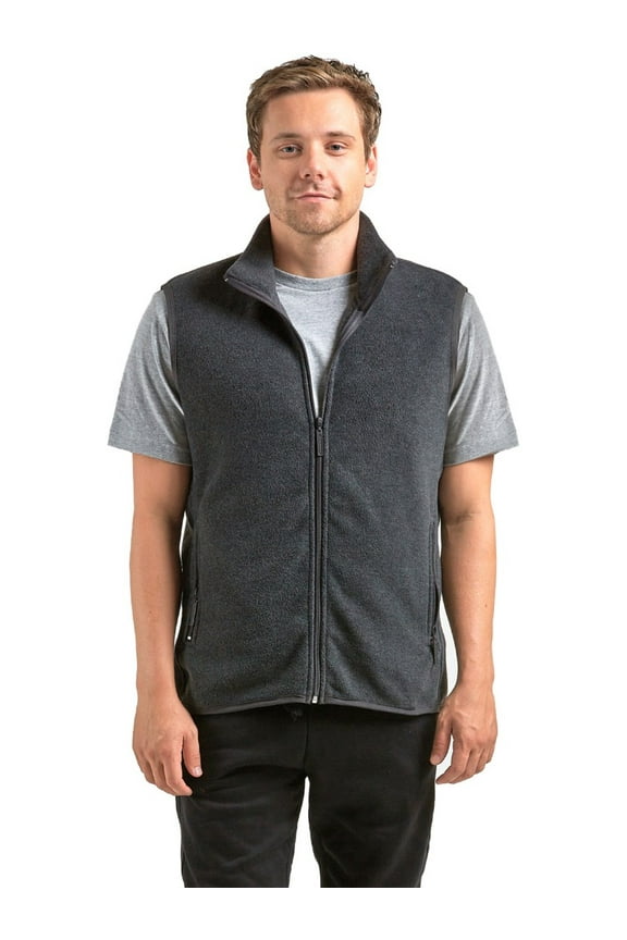 Men's Polar Fleece Zip Up Vest Warm Soft Pullover Gift