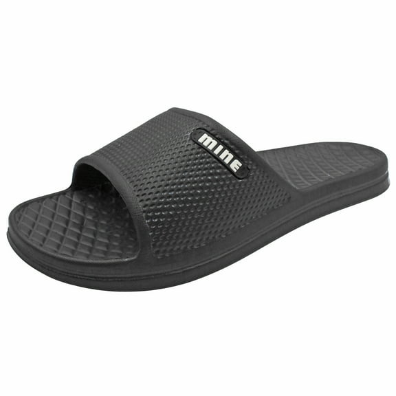 SLM Men's Soft Rubber Cushion Slip On Casual Bathroom and House Slide Sandals