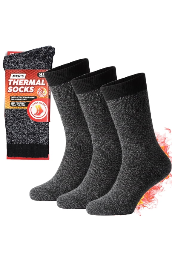 Men's Thermal Heat Socks Heavy Duty Insulated Warm Winter Boot Sox Pack of 1,2,3