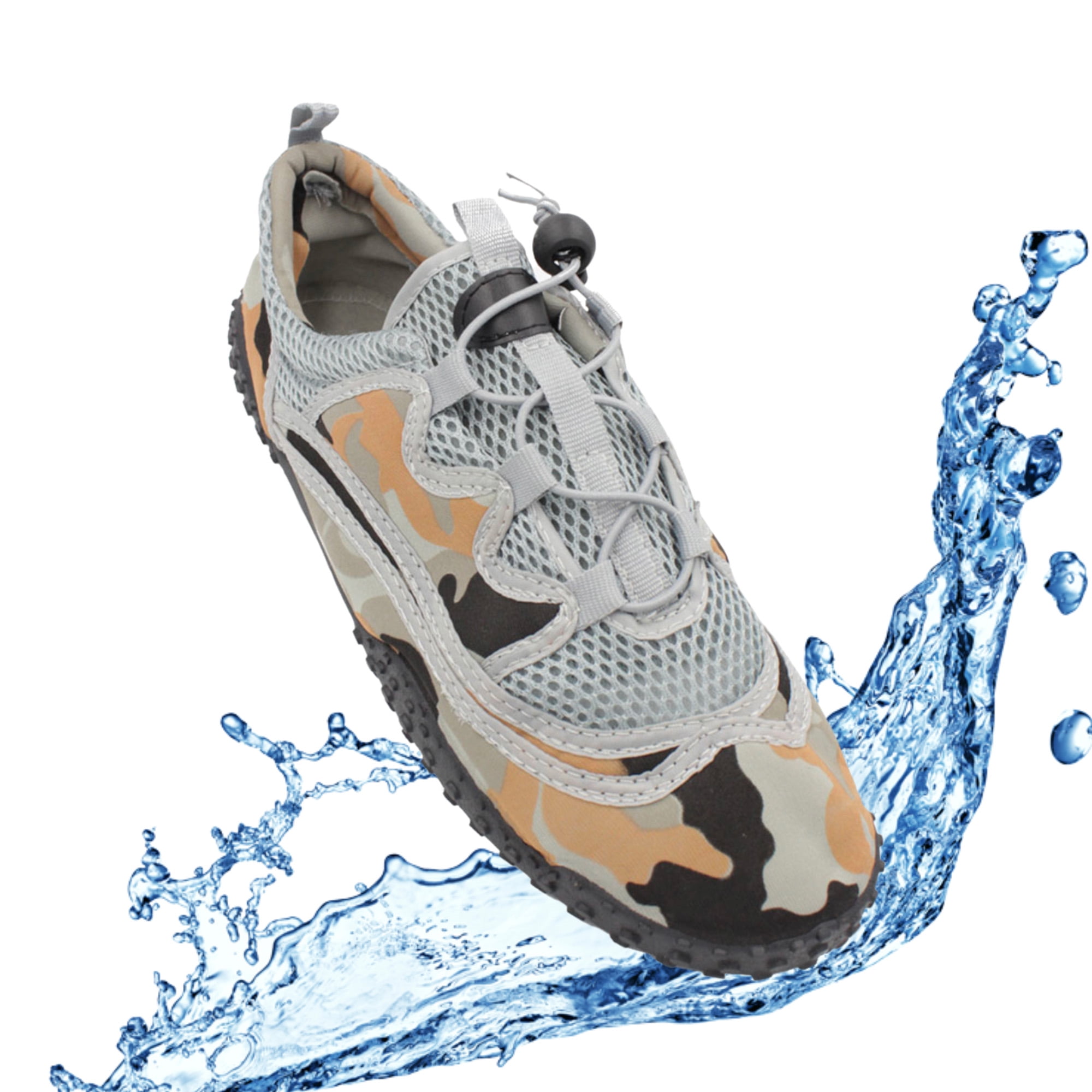 SLM Men s Water Shoes Drawstring Camo Aqua Sock Beach Swim Slip On