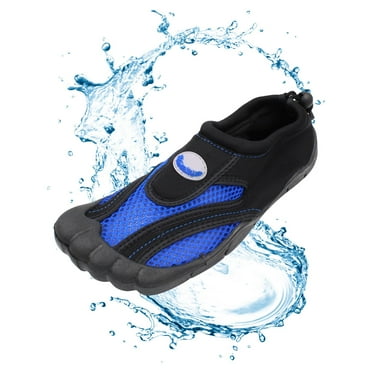 SLM Men's Water Shoes Toe Slide Aqua Socks Slip-On for Swim Beach Quick Dry