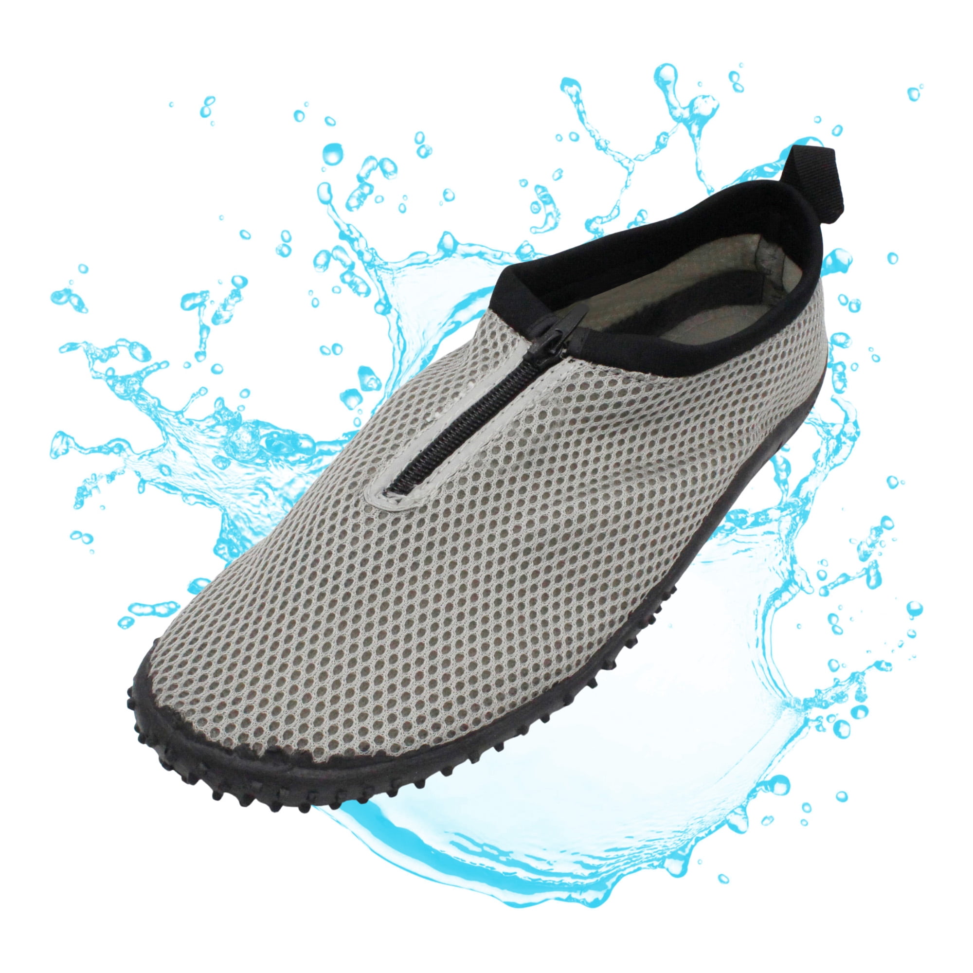 SLM Men's Zippered Water Shoes Mesh Aqua Sock - Walmart.com
