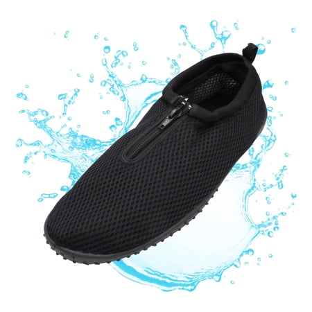 SLM Men's Zippered Water Shoes Mesh Aqua Sock