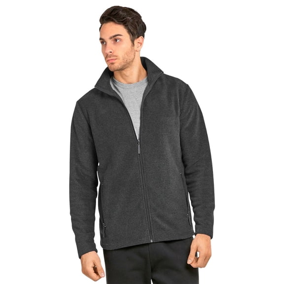 SLM Mens Polar Fleece Long Sleeve Full Zipper Zip Up Jacket Winter Turtleneck