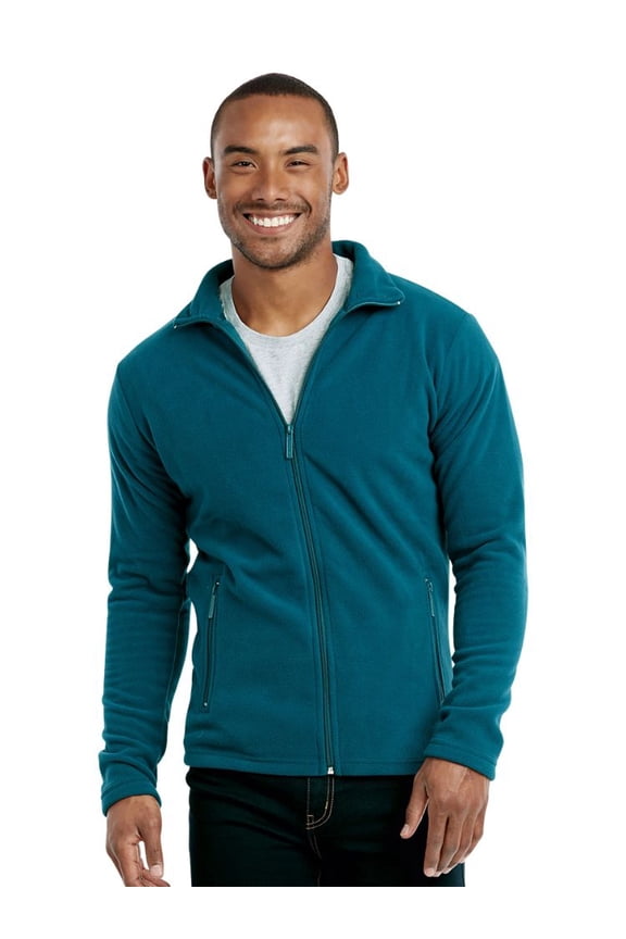 Mens Polar Fleece Long Sleeve Full Zipper Zip Up Jacket Winter Turtleneck