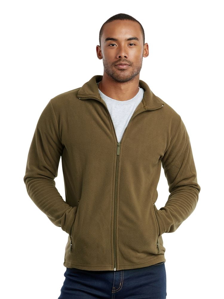 SLM Mens Polar Fleece Long Sleeve Full Zipper Zip Up Jacket Winter