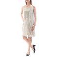 thumbnail image 1 of SLNY $99 Womens 2109 Gold Scoop Neck Sleeveless Shift Party Dress 4 B+B, 1 of 2