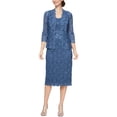 thumbnail image 1 of SLNY Womens 2PC Lace Midi Dress, 1 of 2