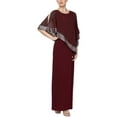 thumbnail image 1 of SLNY Womens Formal Drape Maxi Dress, 1 of 2