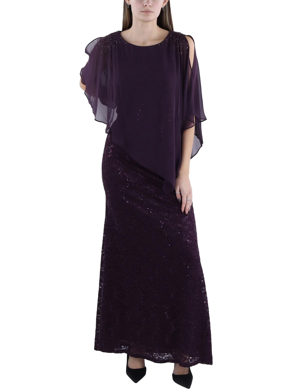 Slny SLNY Womens Lace Chiffon Evening Dress - Walmart.com