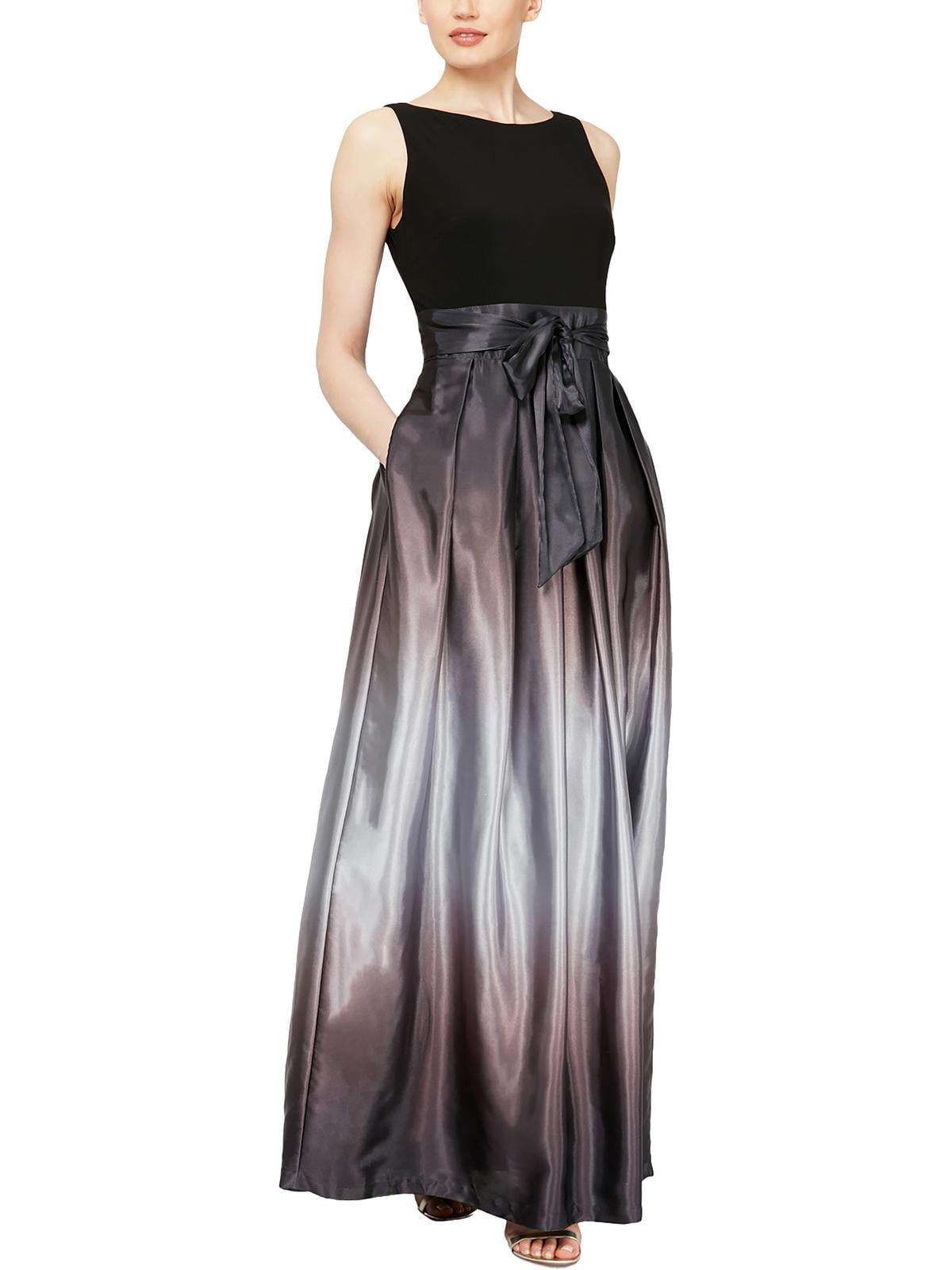 Slny SLNY Womens Petites Ombre Satin Evening Dress - Walmart.com