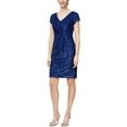 thumbnail image 1 of SLNY Womens Sequin V-Neck Sheath Dress, 1 of 2