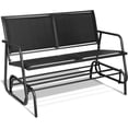thumbnail image 1 of SLOAURA 2-Person Outdoor Glider Bench Patio Swing Rocker Loveseat, Black, 1 of 7