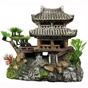SLOCME Resin Castle Aquarium Ornament   Fish Tank Classic Castle Decoration, Safe Shelter for Fish