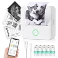 thumbnail image 1 of SLOK Mini Bluetooth Photo Printer with 10 Rolls Printing Paper, 1 of 10