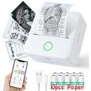 SLOK Mini Bluetooth Photo Printer with 10 Rolls Printing Paper