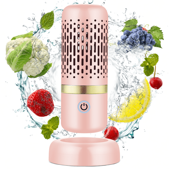 SLOK Upgraded Fruit Vegetable Purifier Cleaner, OH-ion Food Washing Machine for Meat Seafood Grains, Capsule Design