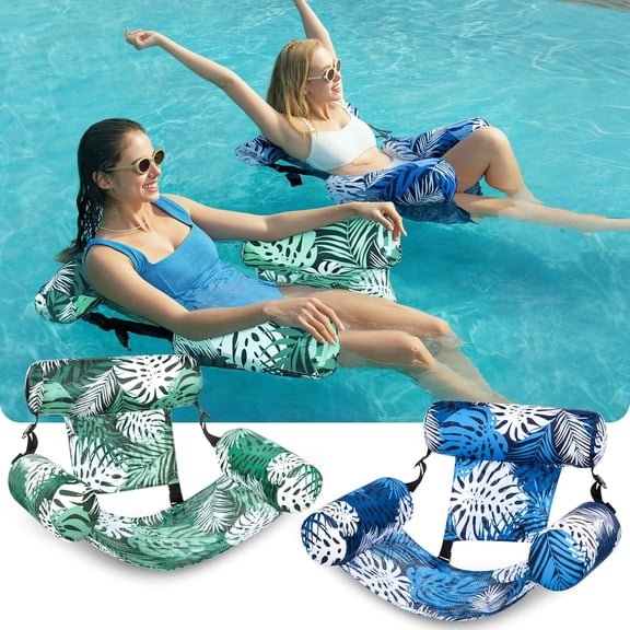SLOOSH Inflatable Pool Floats Adult, 2 Packs Floating Lounge Chairs