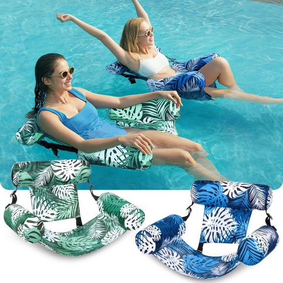 Inflatable Pool Floats Adult,2 Packs Floating Lounge Chairs,Blow up Pool Noodles for Adult Heavy Duty,Floating Chair for Party Summer Water Beach Lake Fun