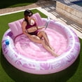 thumbnail image 1 of SLOOSH Inflatable Tanning Pool Lounger Float for Adults, 72" x 65" Large Suntan Tub Pool Floats Tanning Bed Blow up Pool Raft Lounge Floatie for Lake, Outdoor, Backyard, Swimming Pool, 1 of 9