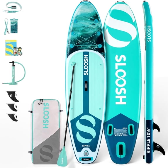 SLOOSH Inflatable Ultra-Light Stand Up Paddle Board for All Skill Levels with Premium SUP Paddleboard Accessories,Non-Slip Comfort Deck for Youth & Adults
