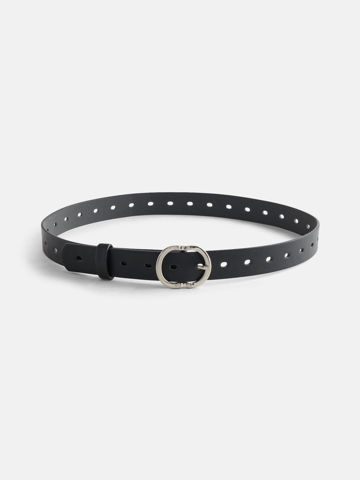 No Boundaries Slotted Perforated Belt, Women's, Black