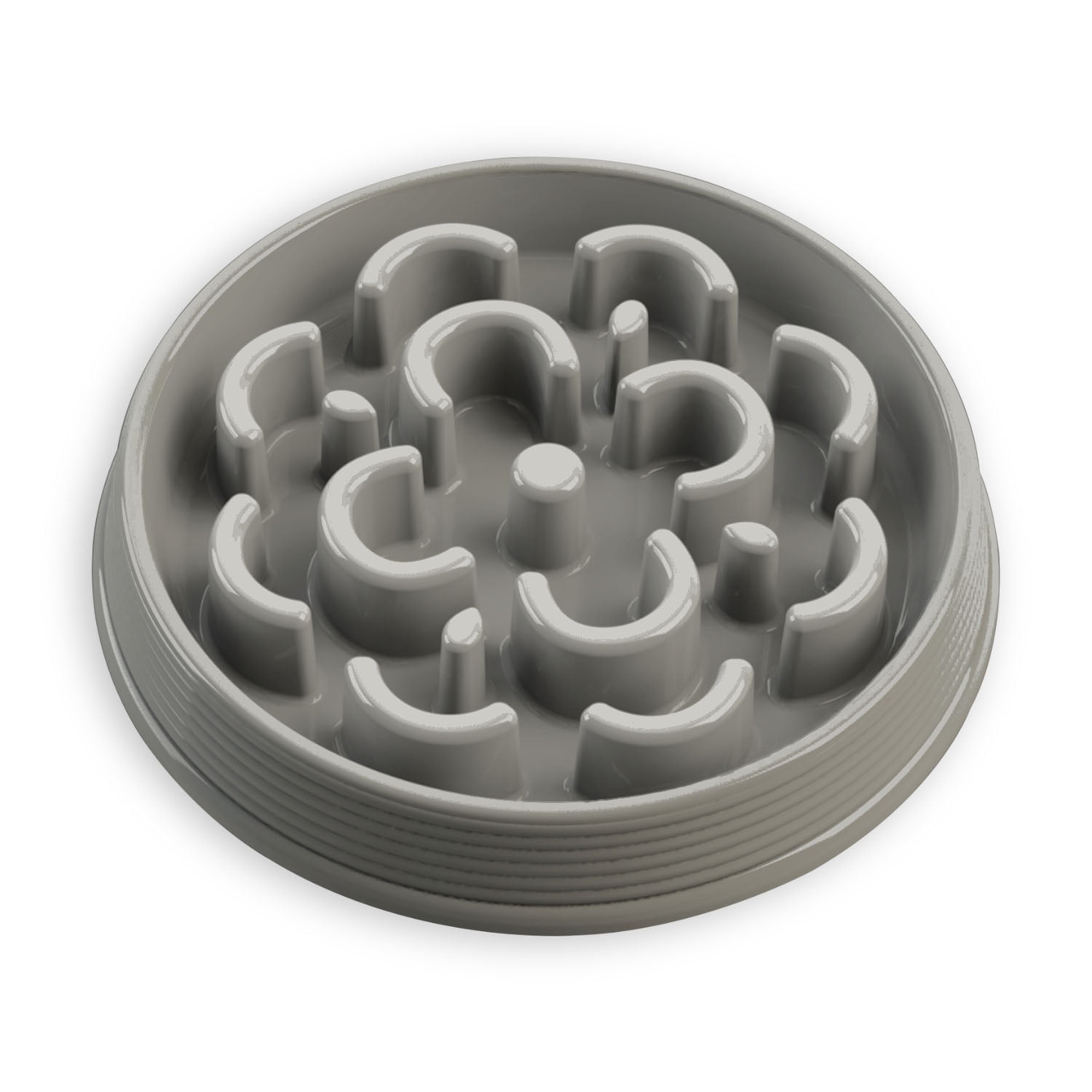 SLOW CHOW? MEDALLION MEDIUM FEEDER GREY 2PACK