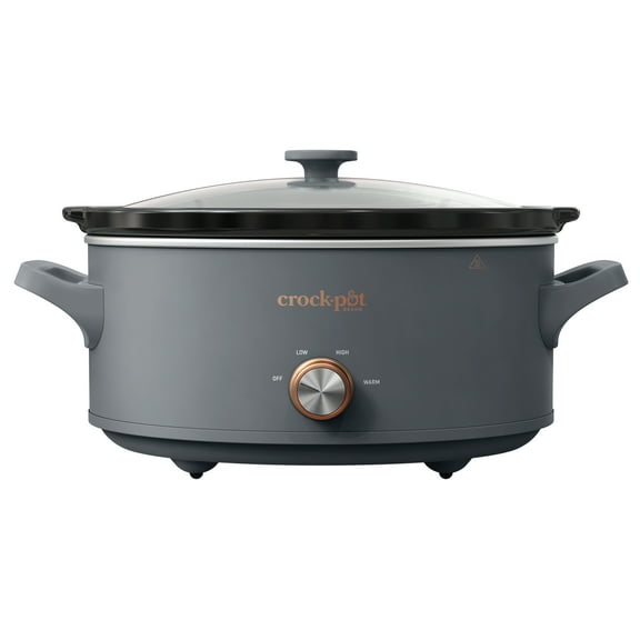 Crock-Pot Manual 7-Quart Slow Cooker, Mussel Grey