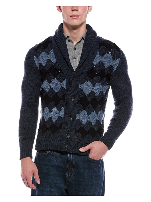 mens Incotex Virgin Wool Shall Cardigan, 38