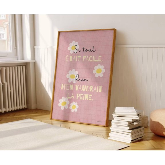 SLP Daisy Flower Wall Art Print, Unframed Paper Poster 8x10in