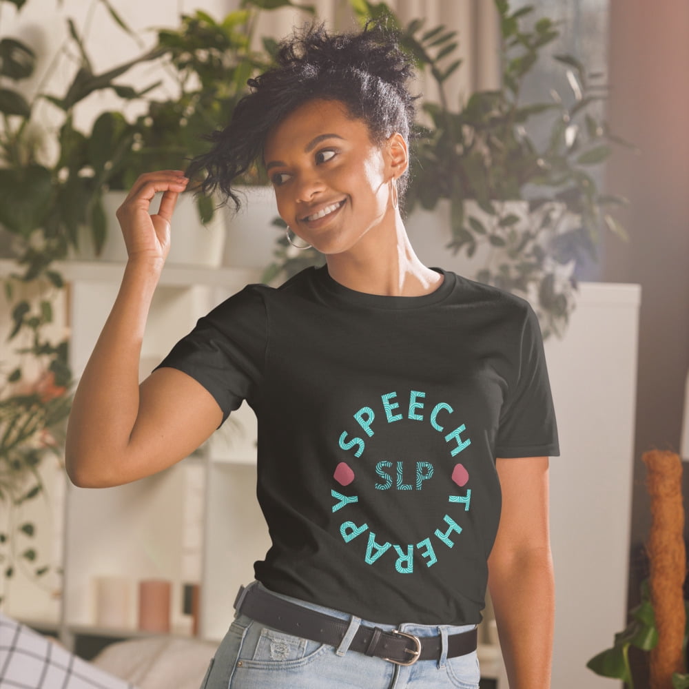 SLP speech therapy t-shirt (Black, XL) - Walmart.com