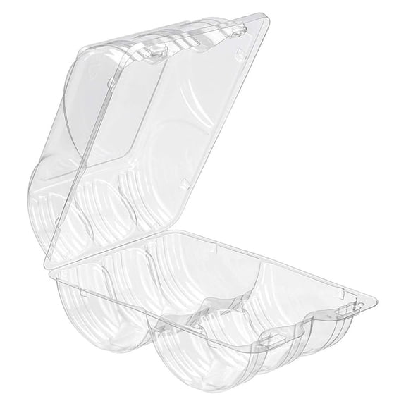 SLP206A Clear Hinged 6ct Donut Container 5x7-9/16x3-9/16 192 per case