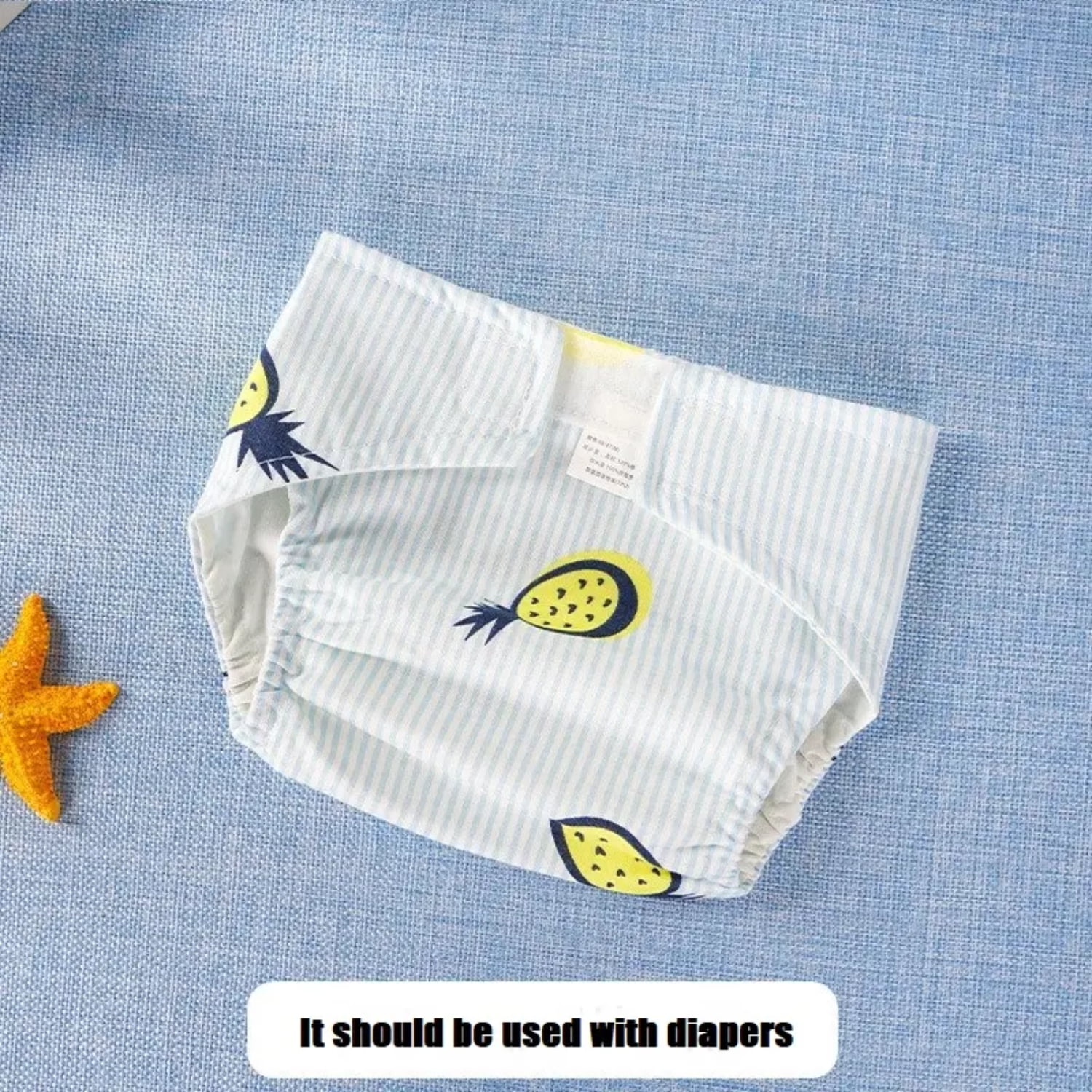 SLPJZLW Baby Cloth Diapers Cartoon Diapers Newborn Cotton Composite