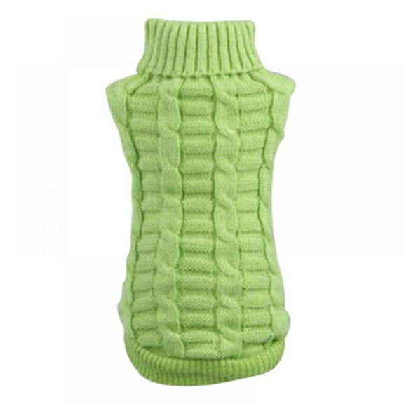 SLPUSH Turtleneck Knitted Dog Sweater - Classic Cable Knit Dog Jumper Coat, Warm Pet Winter Clothes Outfits for Dogs Cats in Cold Season