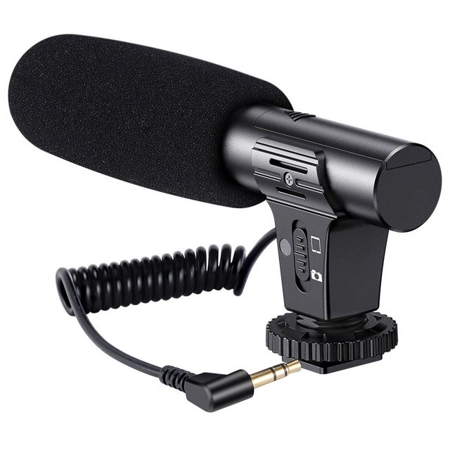 SLR camera gun microphone vlog interview recording video professional