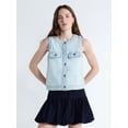 thumbnail image 1 of Free Assembly Women's and Women's Plus Button Front Sleeveless Denim Top, Sizes XS-4X, 1 of 5
