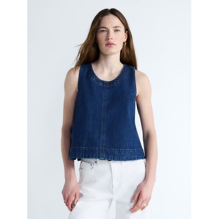 Free Assembly Women's Sleeveless Cropped Top, Sizes XS-XXL