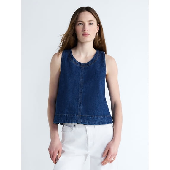 Free Assembly Women's Sleeveless Cropped Top, Sizes XS-XXL