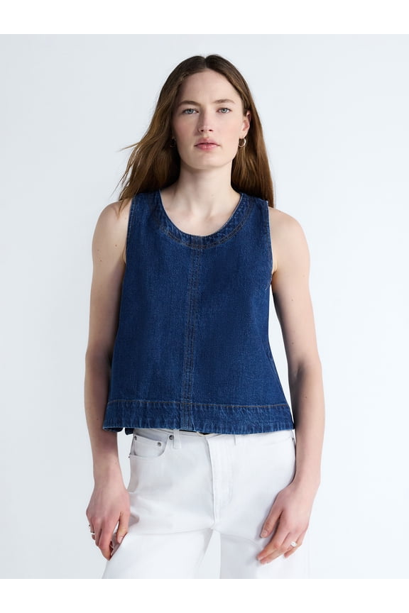 Women's Sleeveless Cropped Top, Sizes XS-XXL
