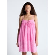 Free Assembly Women's and Women's Plus Cotton Pintuck Mini Dress, Sizes XS-4X
