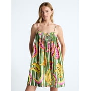 Free Assembly Women's and Women's Plus Cotton Pintuck Mini Dress, Sizes XS-4X
