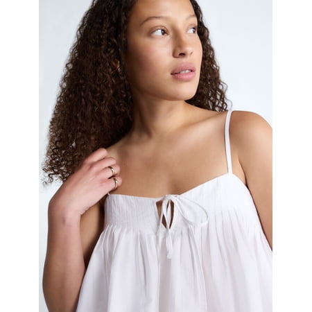 Free Assembly Women's Cotton Pintuck Sleeveless Top, Sizes XS-XXL