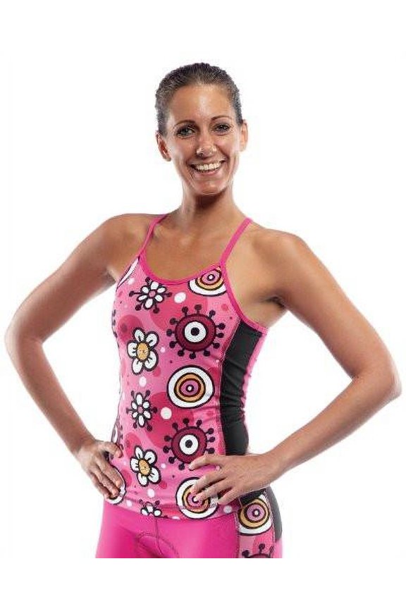 Women's Fun Triathlon Race Top, Doodle Daisies - Doodle Daisies / XX-Small