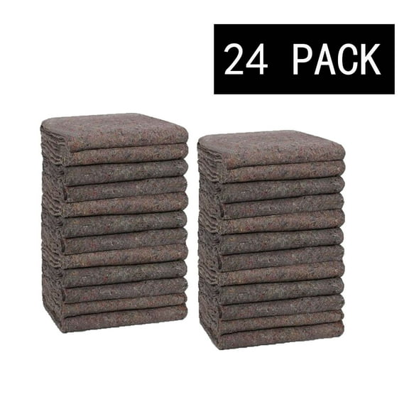 SLSRFD 24 Pack Heavy Duty Moving Blankets, Furniture Shipping Pads for Packing & Protection, Reusable Quilted Equipment Covers for Moving, Storage, Delivery  72" x 80"