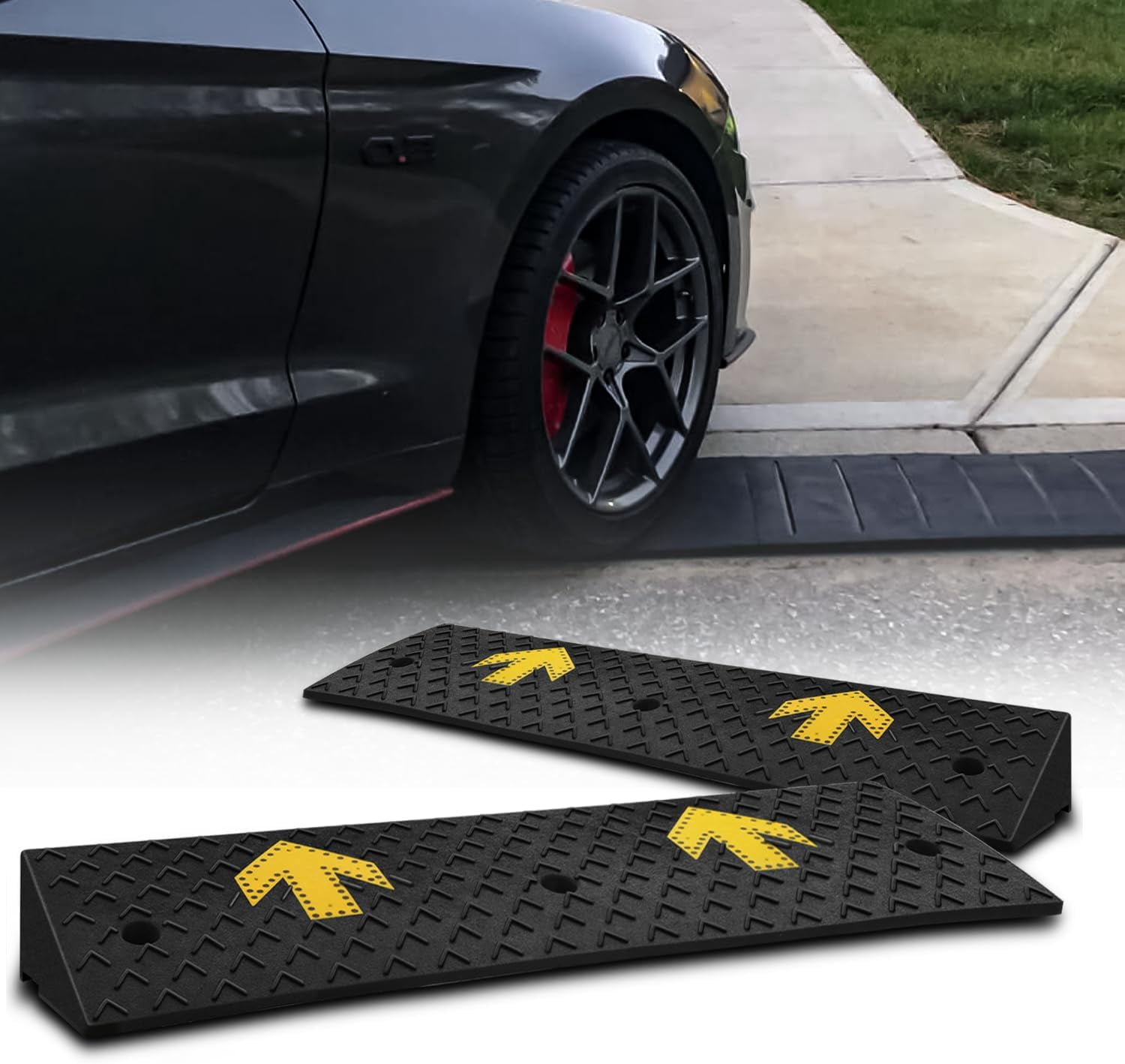 SLSRFD 4.5" Rise Threshold Ramp for Doorways, 37.5" Wide Heavy Duty ...