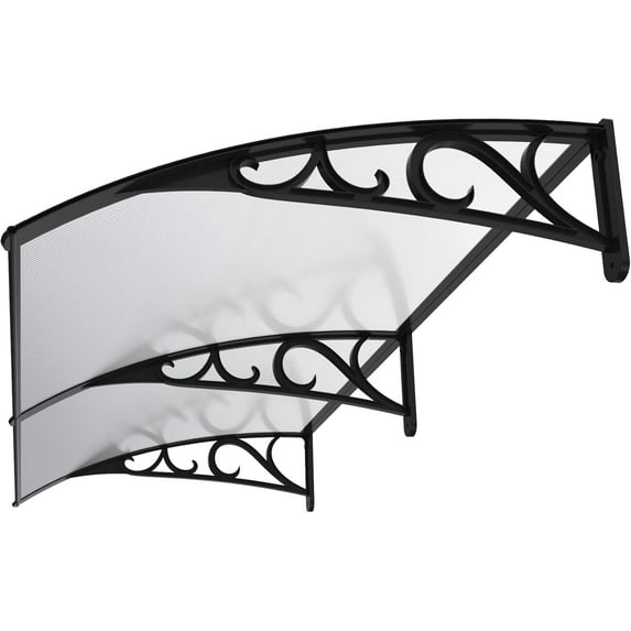 SLSRFD 40 inch x 80 inch Window Awning Door Canopy Polycarbonate Cover Outdoor Front Door Patio Sun Shetter