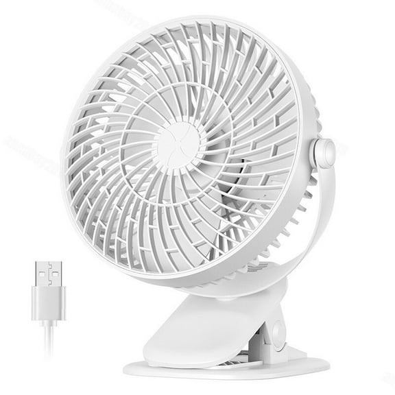 SLSRFD 6" USB Desk Clip On Fan Portable Mini Air Circulator Quiet Cooling Fan with 2 Speeds, Adjustable Tilt, Strong Airflow for Office, Camping, Stroller, Bedroom