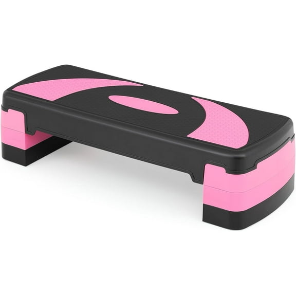 SLSRFD Aerobics Stepper Platform for Exercise Adjustable Compact Workout Step for Cardio, Core and Strength Training