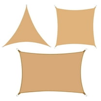 SLSRFD Outdoor Sun Shade Sail Canopy Rectangle Sand Uv Block Sunshade For Backyard Deck-Yellow-Triangle-10 ft