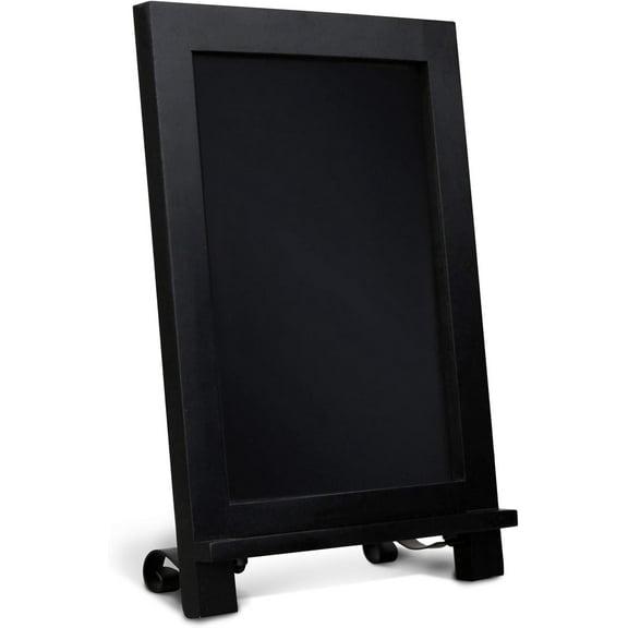 SLSRFD Rustic  Chalkboard Sign, Magnetic Hanging Wall Chalkboard and Tabletop Easel, Reversible Double-Sided Small Message Board for Wedding, Birthday, Baby Shower, Office Decor，9.5" x 14"，Black